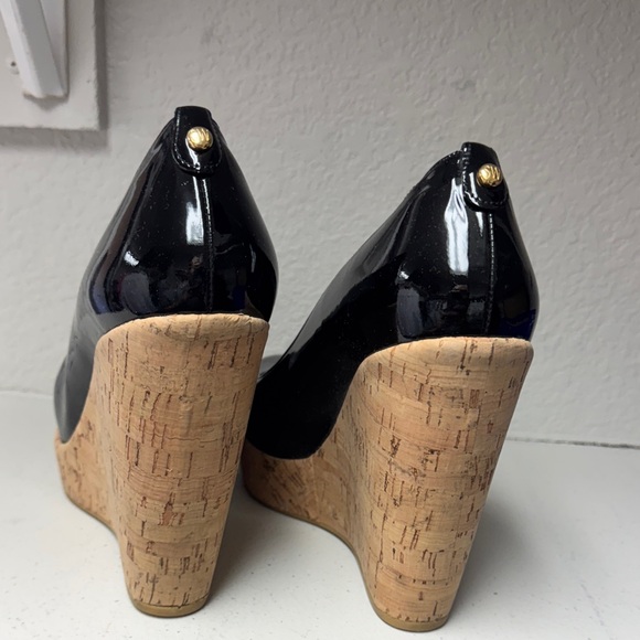 Stuart Weitzman Black Patent Wedges - Picture 3 of 4